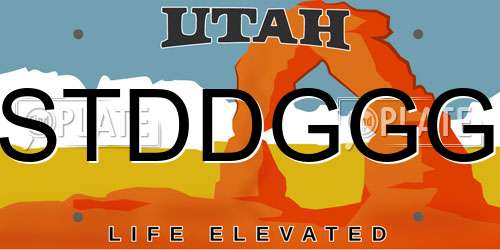 STDDGGG Utah License Plate