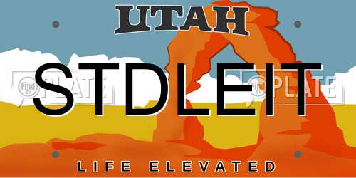 STDLEIT Utah License Plate