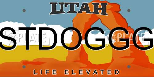 STDOGGG Utah License Plate