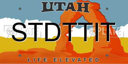 STDTTIT Utah License Plate