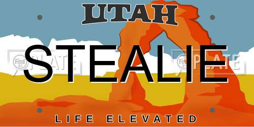 STEALIE Utah License Plate
