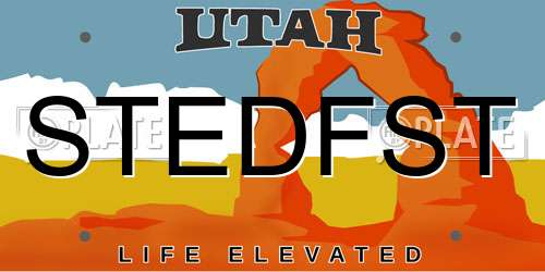 STEDFST Utah License Plate