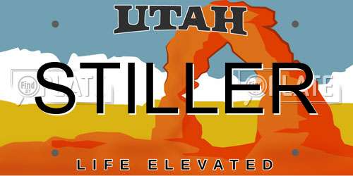 STILLER Utah License Plate