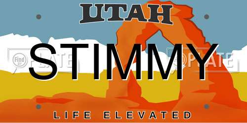 STIMMY Utah License Plate