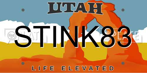 STINK83 Utah License Plate