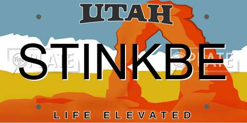 STINKBE Utah License Plate