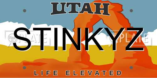 STINKYZ Utah License Plate