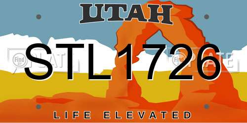 STL1726 Utah License Plate