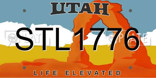 STL1776 Utah License Plate