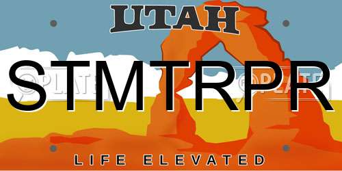 STMTRPR Utah License Plate