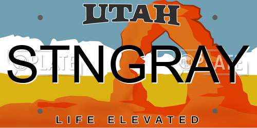 STNGRAY Utah License Plate