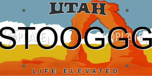 STOOGGG Utah License Plate