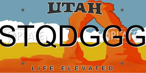 STQDGGG Utah License Plate