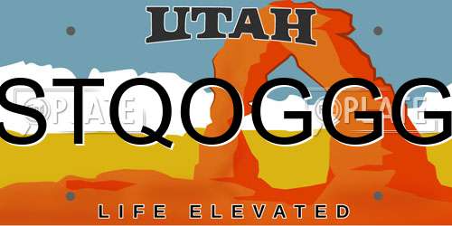 STQOGGG Utah License Plate