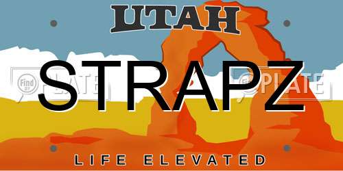 STRAPZ Utah License Plate