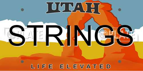 STRINGS Utah License Plate