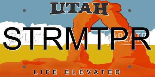 STRMTPR Utah License Plate