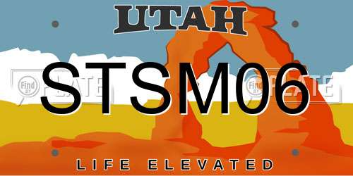 STSM06 Utah License Plate