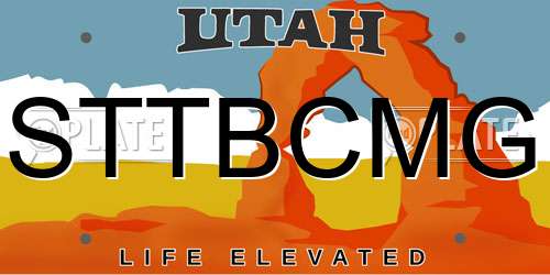 STTBCMG Utah License Plate