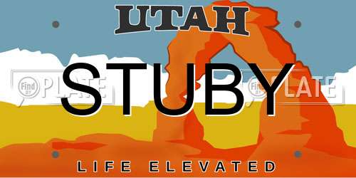 STUBY Utah License Plate