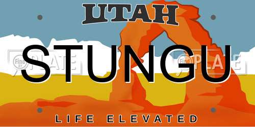 STUNGU Utah License Plate