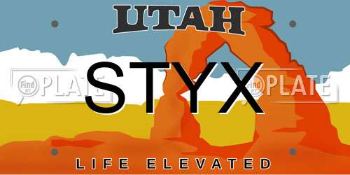 STYX Utah License Plate