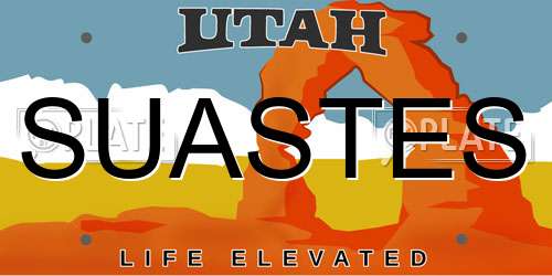 SUASTES Utah License Plate