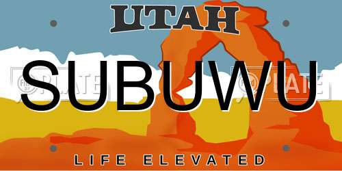 SUBUWU Utah License Plate