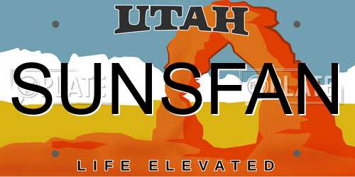 SUNSFAN Utah License Plate