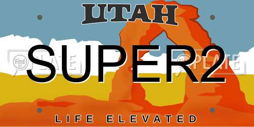 SUPER2 Utah License Plate