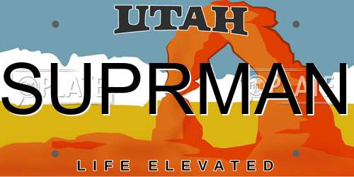 SUPRMAN Utah License Plate