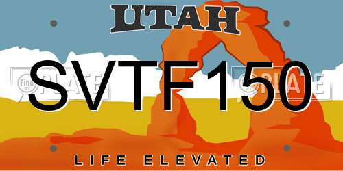 SVTF150 Utah License Plate