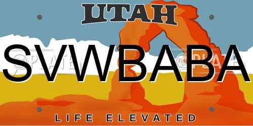SVWBABA Utah License Plate
