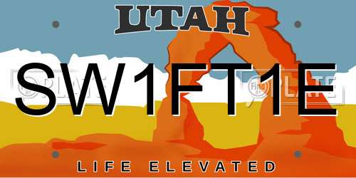 SW1FT1E Utah License Plate