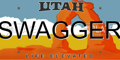 SWAGGER Utah License Plate