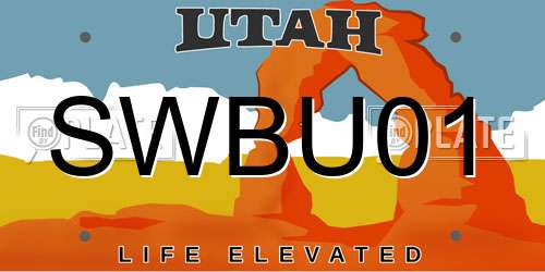 SWBU01 Utah License Plate