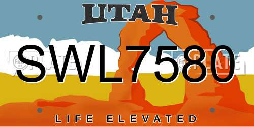 SWL7580 Utah License Plate