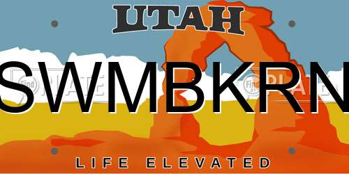 SWMBKRN Utah License Plate