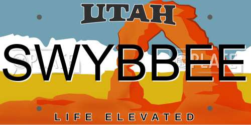SWYBBEE Utah License Plate