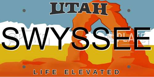 SWYSSEE Utah License Plate