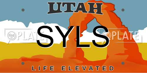SYLS Utah License Plate