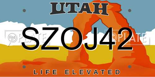 SZOJ42 Utah License Plate