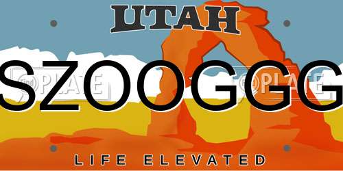 SZOOGGG Utah License Plate