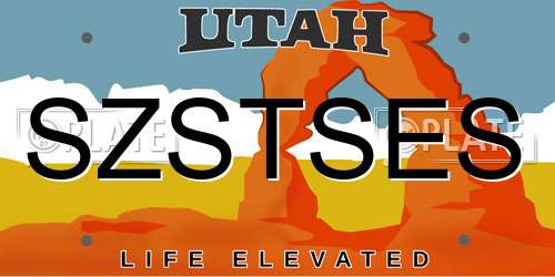 SZSTSES Utah License Plate