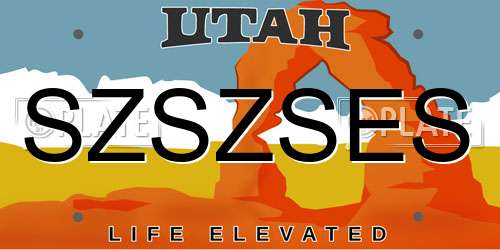 SZSZSES Utah License Plate