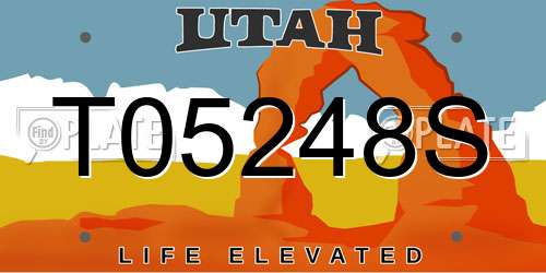 T05248S Utah License Plate