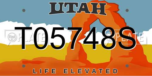 T05748S Utah License Plate