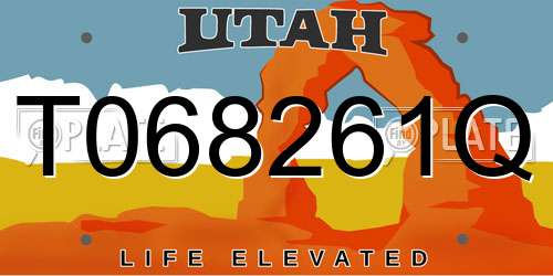 T068261Q Utah License Plate
