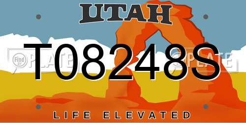 T08248S Utah License Plate
