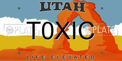 T0XIC Utah License Plate